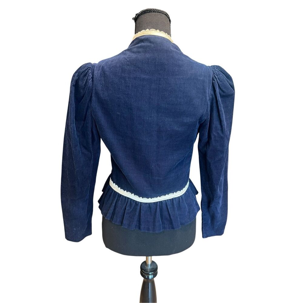 Gunne Sax vintage 70’s prairie Victorian velvet romantic  jacket 7 regancycore - Picture 5 of 8